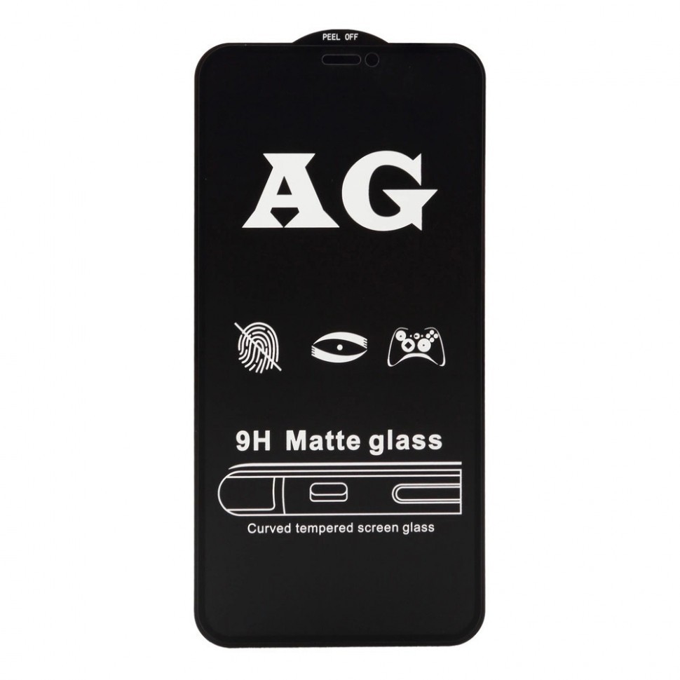 Защитное стекло для i-Phone 11 Pro/X/XS 5.8" AG матовое чёрное