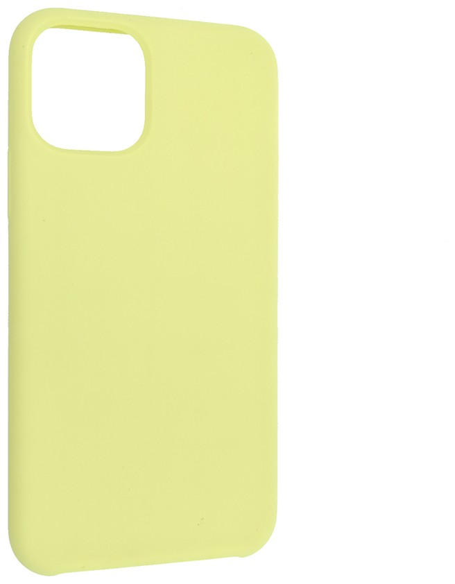 Накладка для i-Phone 13 Pro Silicone icase под оригинал, камера закрыта №51 бледно-желтая