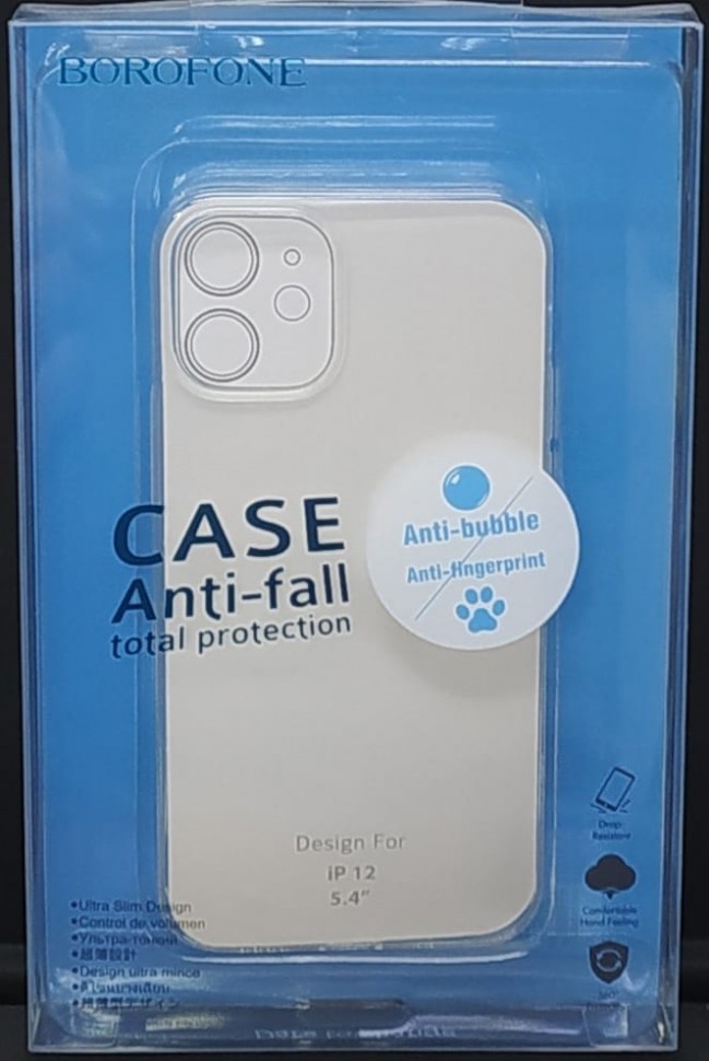 Накладка для i-Phone 12 mini 5.4" Borofone Ice series силикон прозрачный
