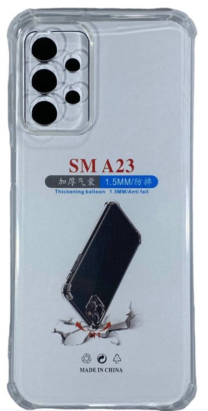 Чехол-накладка силикон 1.5мм Samsung Galaxy A23 прозрачный противоударный