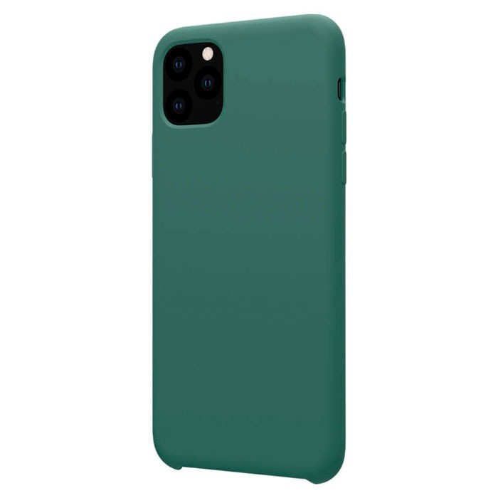 Накладка для i-Phone 13 Pro Silicone icase под оригинал, камера закрыта №58 серо-зеленая