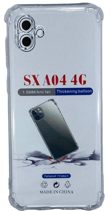 Чехол-накладка силикон 1.5мм Samsung Galaxy A04 прозрачный противоударный