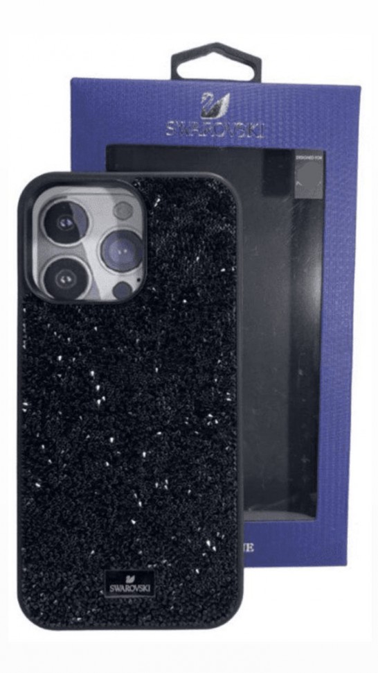 Накладка для i-Phone 14 Pro 6.1" Swarovski чёрный
