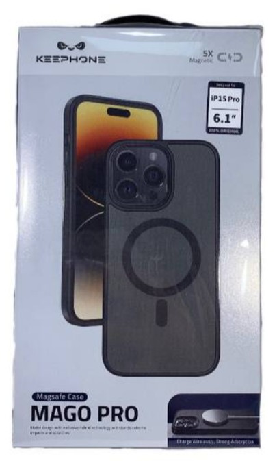 Накладка для i-Phone 15 Pro Keephone Mago Pro Magsafe матовый черный