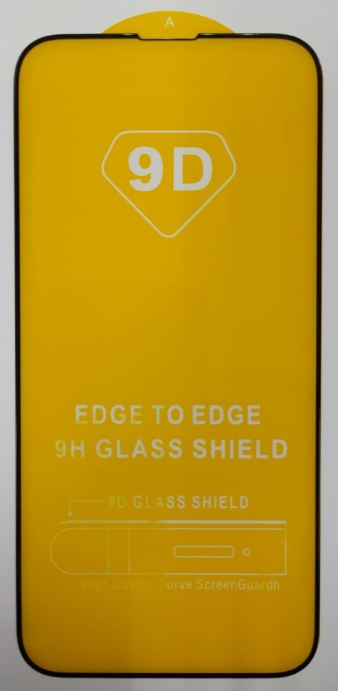 Защитное стекло для i-Phone 13/13 Pro/14 6.1" 9D чёрное