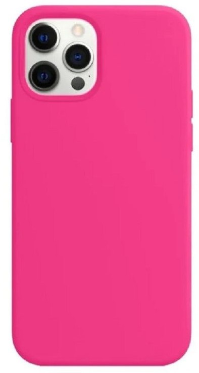 Чехол-накладка  i-Phone 14 Pro Silicone icase  №47 кислотно-розовая