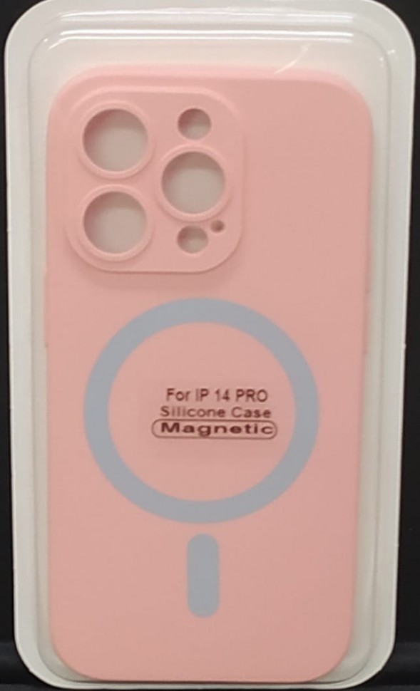 Накладка для i-Phone 14 Pro 6.1" Magsafe силикон розовая