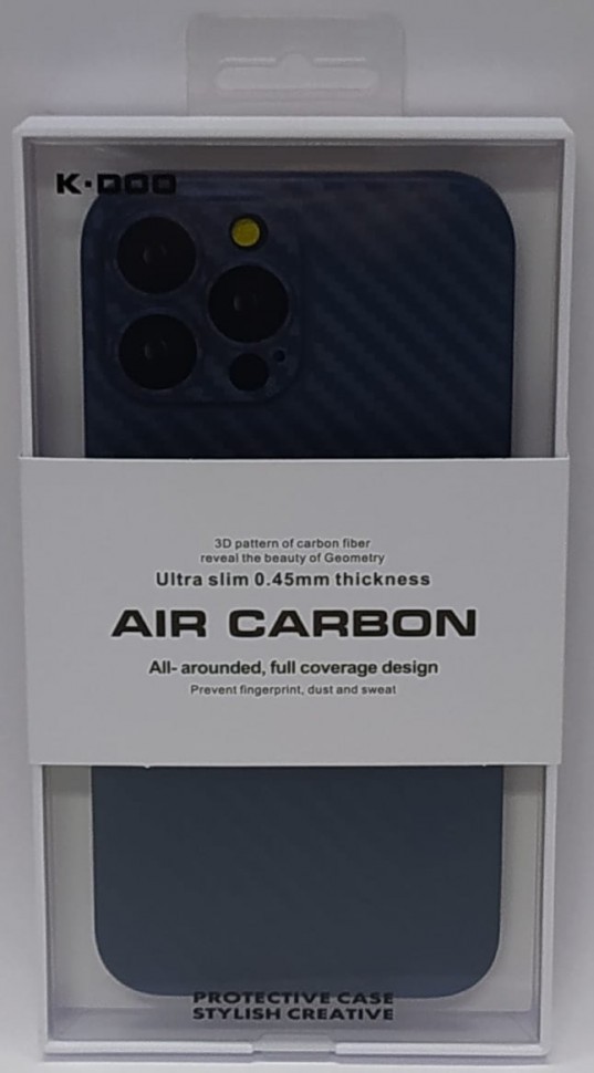 Накладка для i-Phone 13 Pro Max 6.7" K-Doo Air Carbon пластик синяя