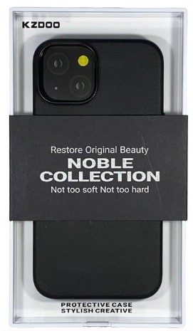 Накладка для i-Phone 14 K-Doo Noble кожаная чёрный