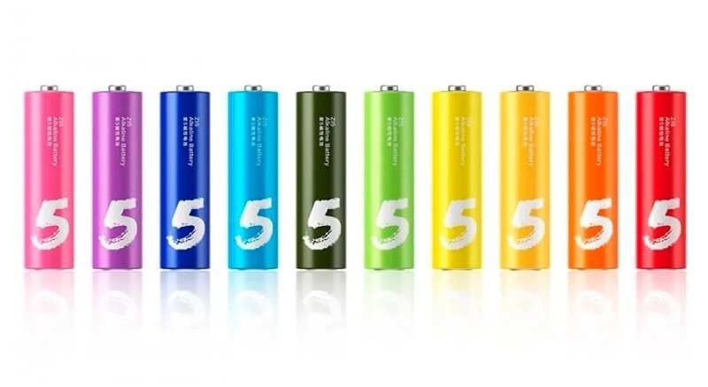 Алкалиновые батарейки Xiaomi AA LR6 (10шт) NQD4000RT разноцветные