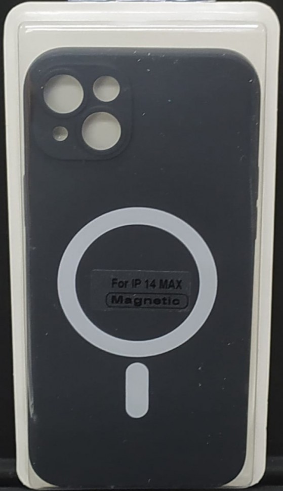 Накладка для i-Phone 14 Max 6.7" Magsafe силикон черная