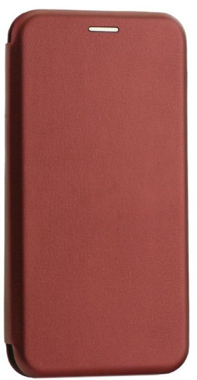Чехол-книжка Xiaomi redmi A1+ Fashion Case кожаная боковая бордовая