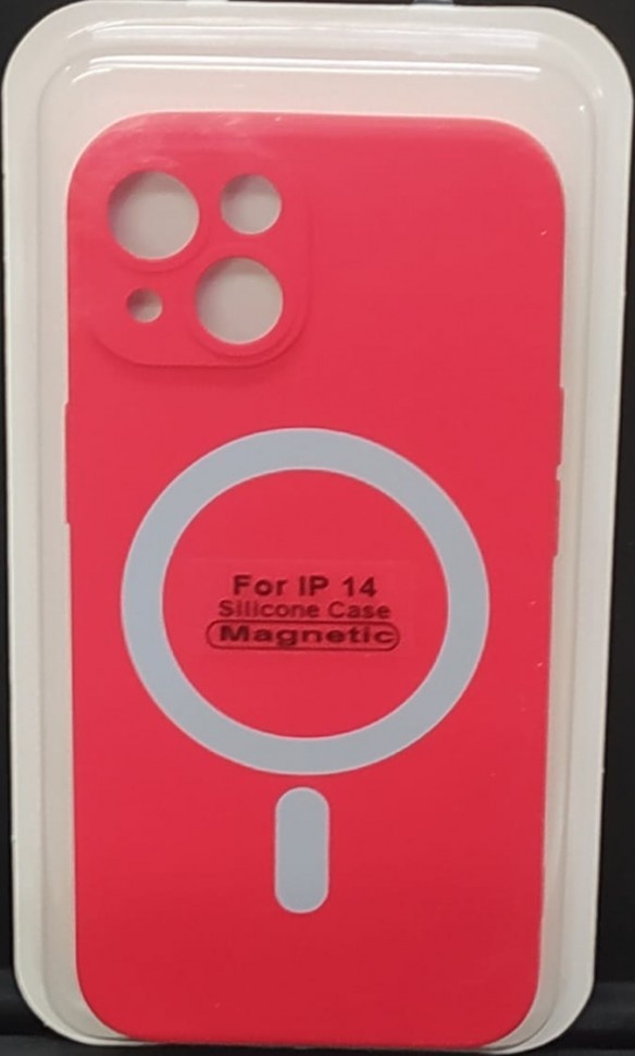 Накладка для i-Phone 14 6.1" Magsafe силикон красная