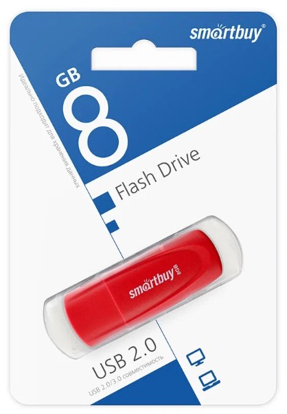 USB флеш накопитель Smartbuy 8GB Scout (SB008GB2SCR) красный