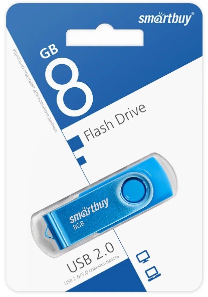 USB флеш накопитель Smartbuy 8GB Twist (SB008GB2TWB) синий