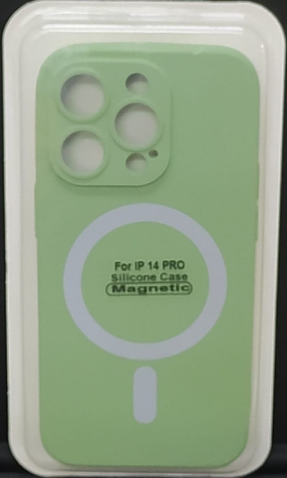Накладка для i-Phone 14 Pro 6.1" Magsafe силикон зеленая