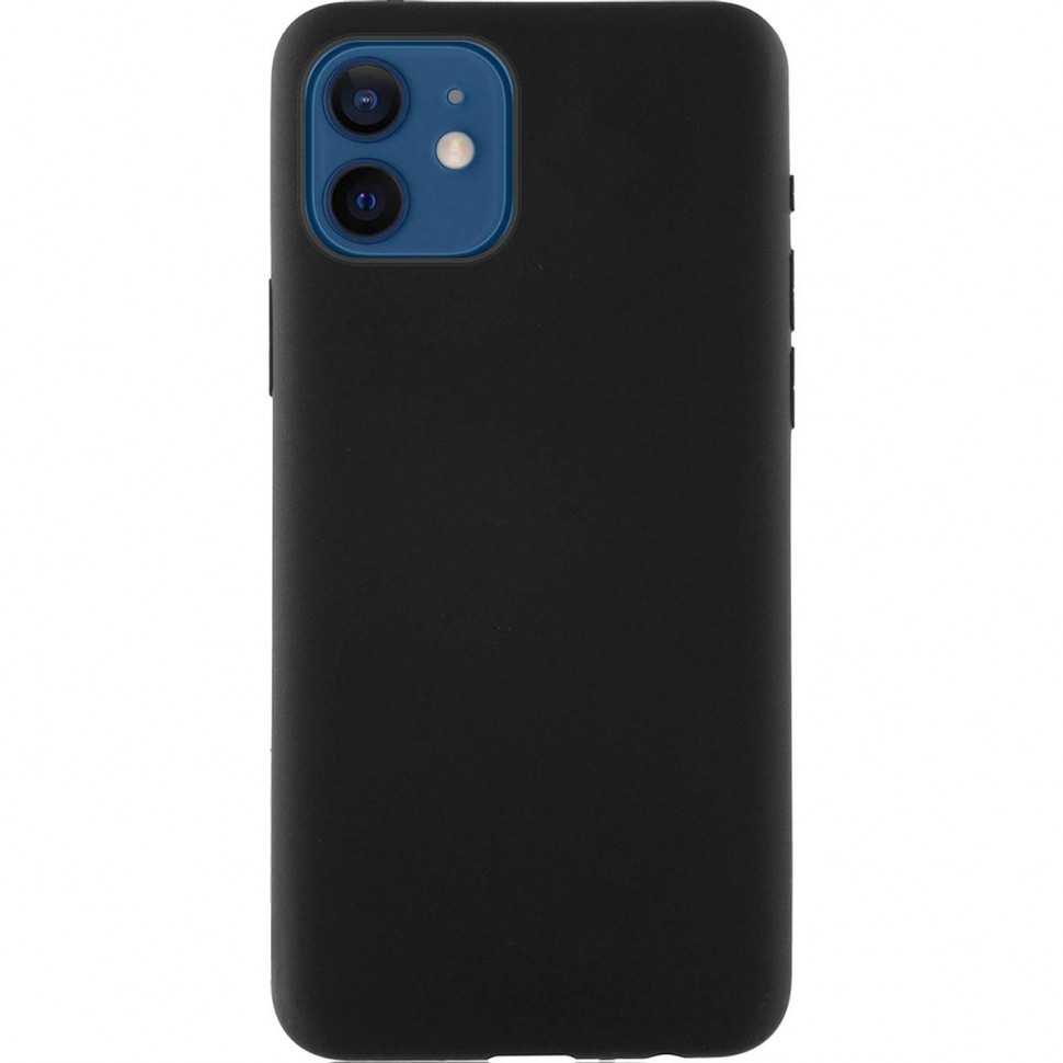 Чехол-накладка для i-Phone 12 mini 5.4" силикон матовый чёрный