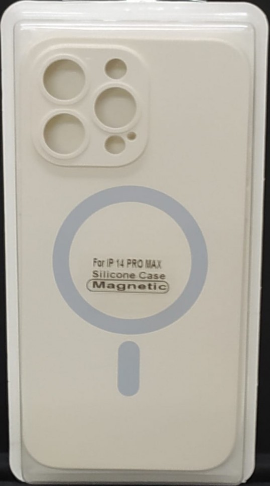 Накладка для i-Phone 14 Pro Max 6.7" Magsafe силикон бежевая