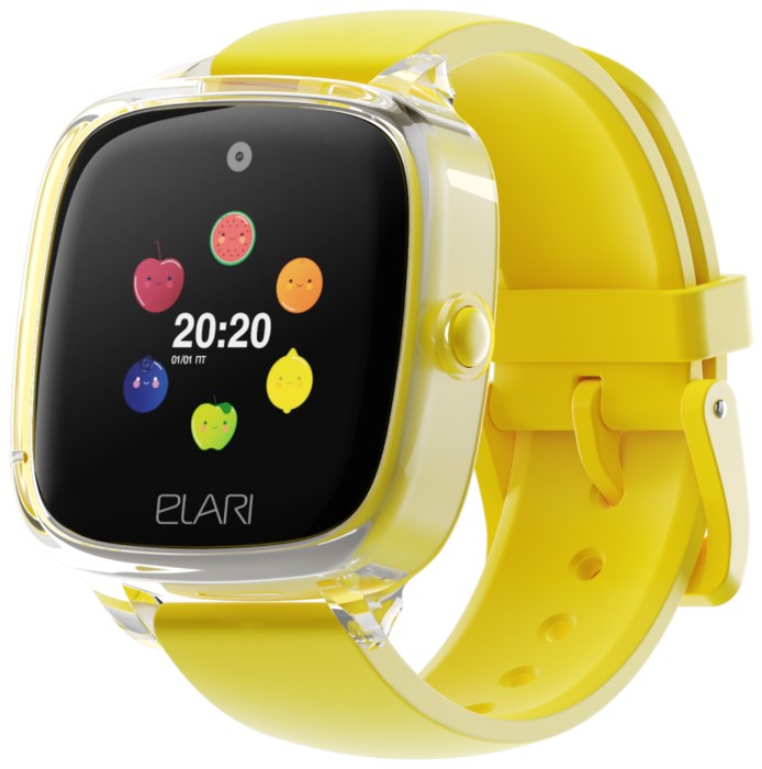 Детские часы Elari KidPhone Fresh KP-F 1.3"/240x240/480mAh/72ч/Micro-SIM/2G/BT3.0/0.3Мп желтые