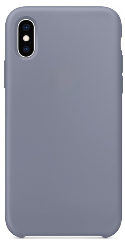 Чехол-накладка  i-Phone X/XS Silicone icase  №46 лавандово-серая