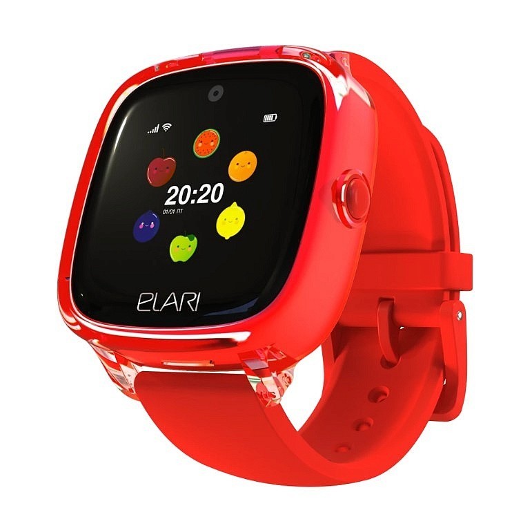 Детские часы Elari KidPhone Fresh KP-F 1.3"/240x240/480mAh/72ч/Micro-SIM/2G/BT3.0/0.3Мп красные