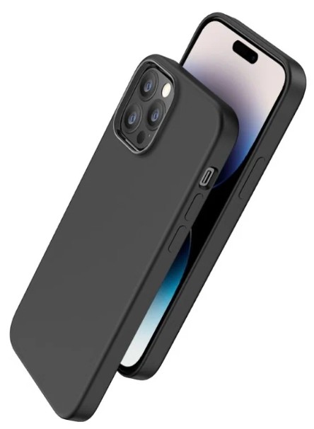 Накладка для i-Phone 14 Pro Max Hoco Pure series силиконовая, черная