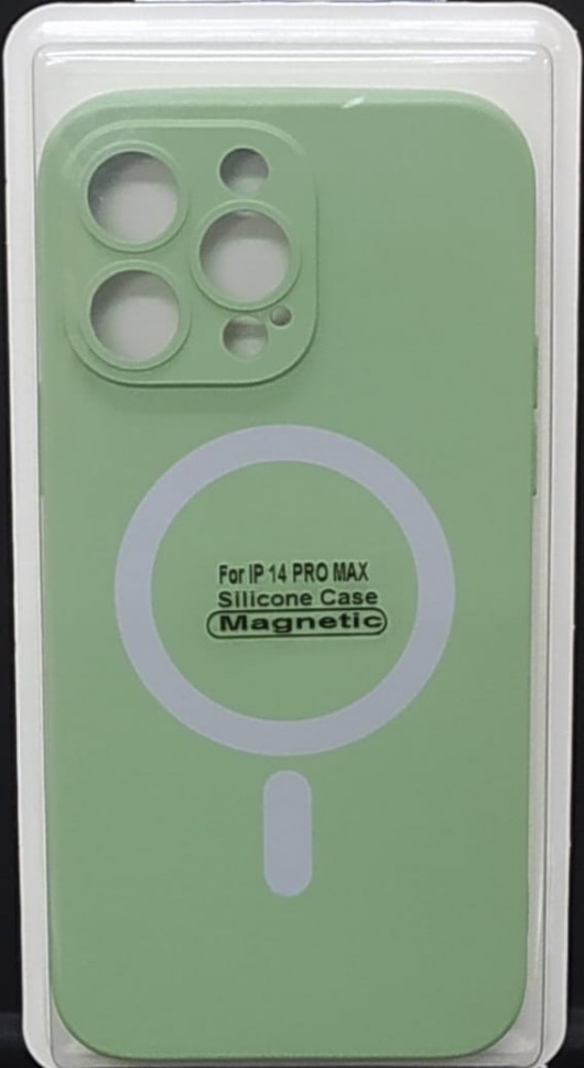 Накладка для i-Phone 14 Pro Max 6.7" Magsafe силикон зеленая