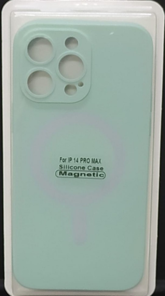 Накладка для i-Phone 14 Pro Max 6.7" Magsafe силикон бирюзовая