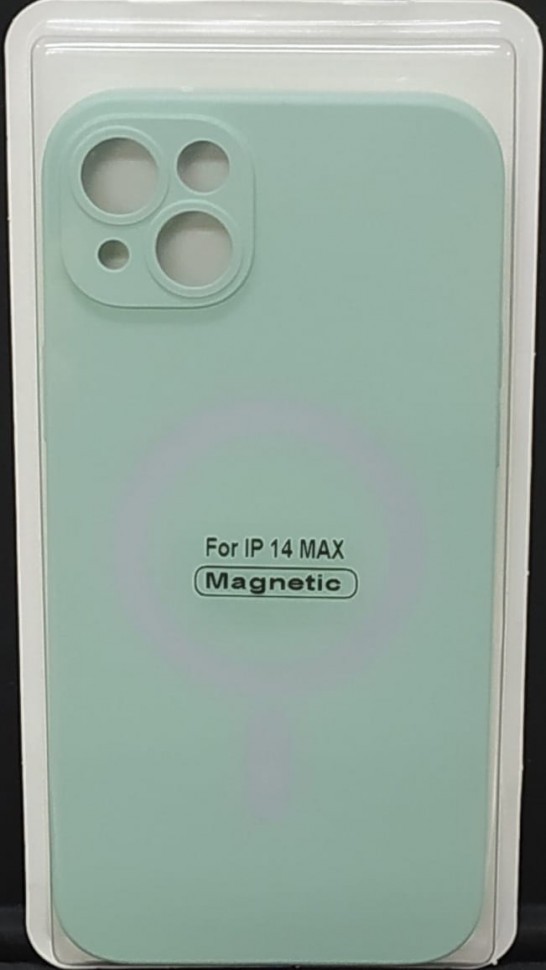 Накладка для i-Phone 14 Max 6.7" Magsafe силикон бирюзовая