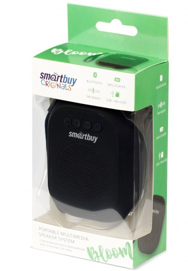 Bluetooth колонки Smartbuy Bloom Mp3 Fm черная SBS-140