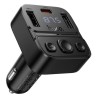 Автомобильное заряд. устр. Hoco E87 2USB/1C 35W + FM-трансмиттер черное