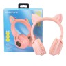 Стереонаушники Bluetooth Полноразмерные Borofone B018 Cat Ear V5.0/7ч розовые