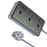 Сетевой фильтр Borofone BAC2A 3-розетки/3USB/1USB-C AC-2500W/DC-12W 1.5м черный