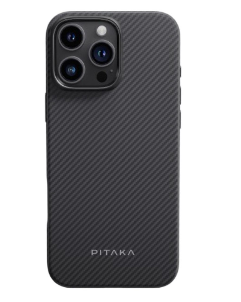 Накладка для i-Phone 16 Pro 6.3" Pitaka Military-Grade Protective Case черно-серый