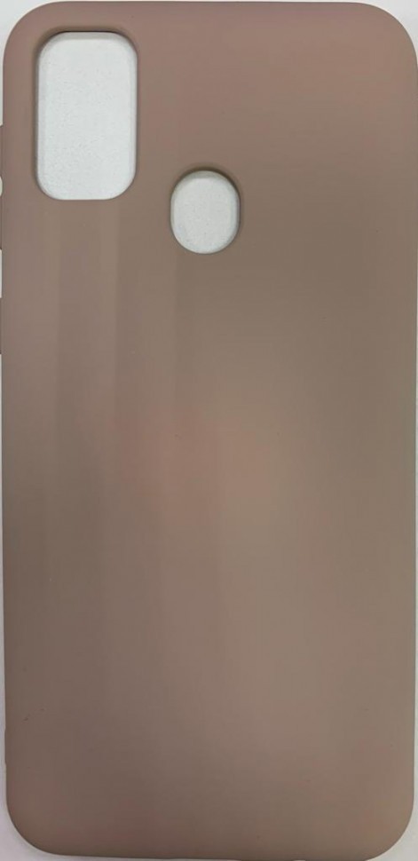 Накладка для Samsung Galaxy M21 Silicone cover без логотипа пудро