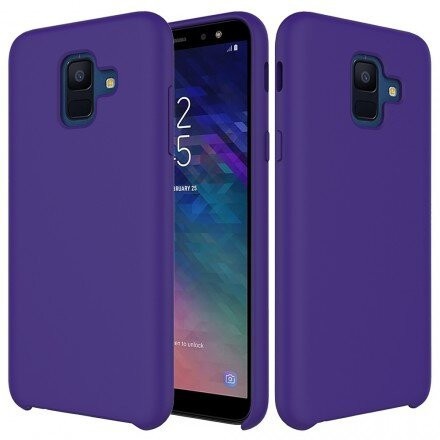 Накладка для Samsung Galaxy A6 (2018) Silicone cover фиолетовая