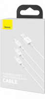 Кабель-зарядка Baseus Superior 3в1 i-Phone/Type-C/Micro 3.5A 0.5м P10320105221-01 белый