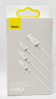 Кабель-зарядка Baseus Superior 3в1 i-Phone/Type-C/Micro 3.5A 0.5м P10320105221-01 белый