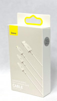 Кабель-зарядка Baseus Superior 3в1 i-Phone/Type-C/Micro 3.5A 0.5м P10320105221-01 белый