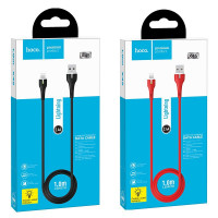 Usb Кабель-зарядка Lightning Hoco X45 Surplus 2.4A 1м в оплётке TPE чёрный