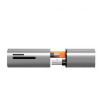 Переходник на SD/TF Baseus Mini-Cabin Card Reader (CADKQ-A0G) серебристый