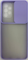 Накладка со шторкой камеры Samsung Galaxy A52 5G матовая сиреневая