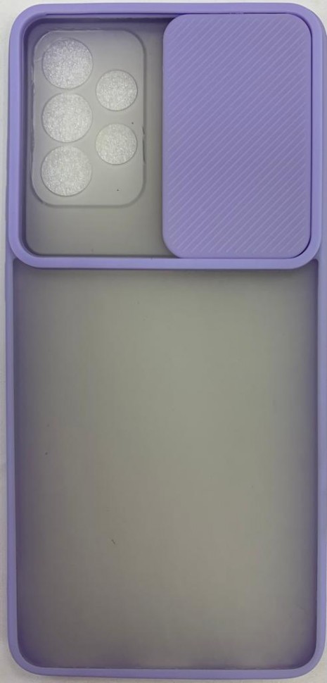 Накладка со шторкой камеры Samsung Galaxy A52 5G матовая сиреневая