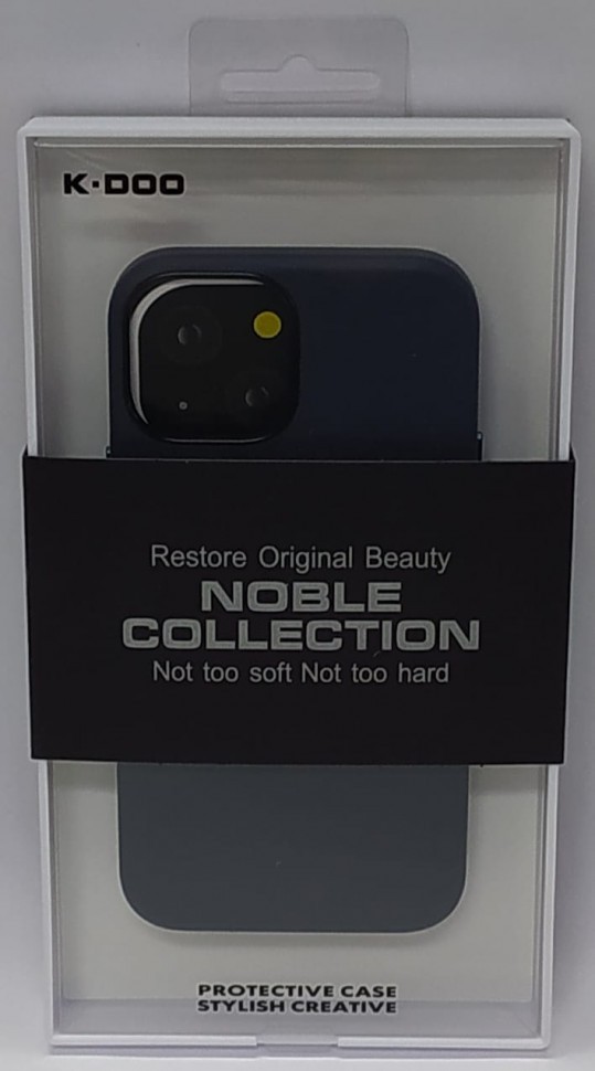 Накладка для i-Phone 13 Mini K-Doo Noble кожаная темно-синяя