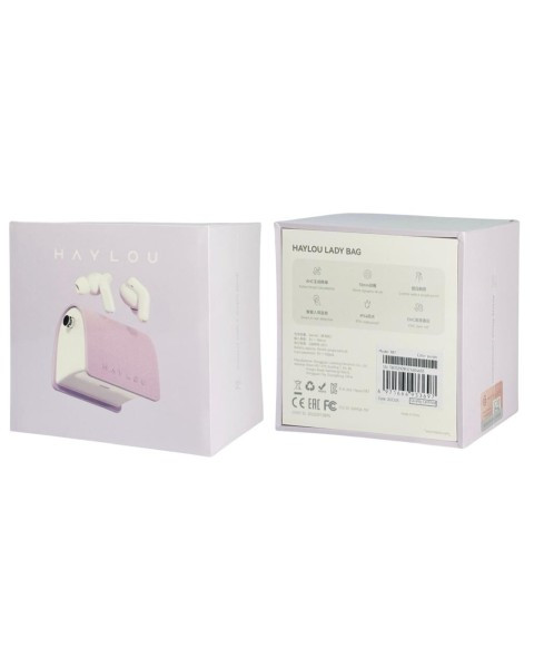 Беспроводные наушники TWS Haylou Lady Bag T87 38mAh/ANC/IPX4 пурпурные
