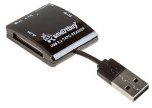 Картридер Smartbuy 713, USB 2.0 - SD/microSD/MS/M2 (SBR-713-K) черный