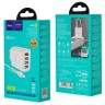 Сетевое зар. устр. Hoco C102A с кабелем Lightning 4USB 18W QC3.0 белое
