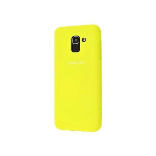Накладка для Samsung Galaxy A6 (2018) Silicone cover ярко-желтая