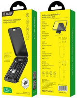 Usb Кабель-зарядка+подставка Kaku KSC-558 3в1 Micro/Lightning/Type-C 26см черный