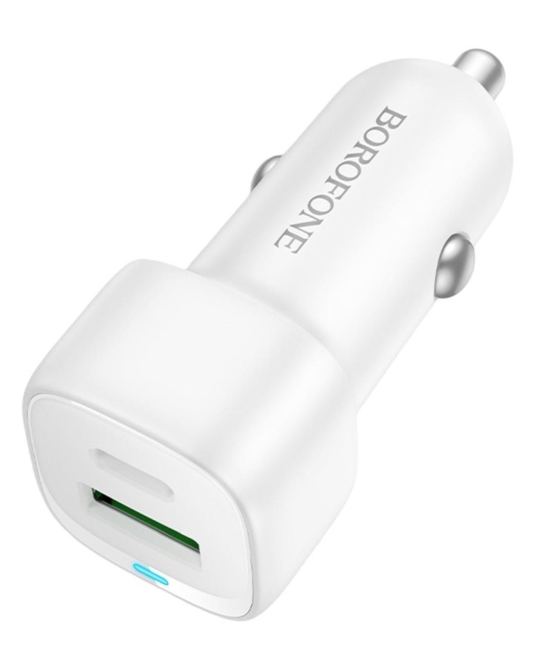 Автомобильное заряд. устр. Borofone BZ34B 1USB/1C 18W/20W белое